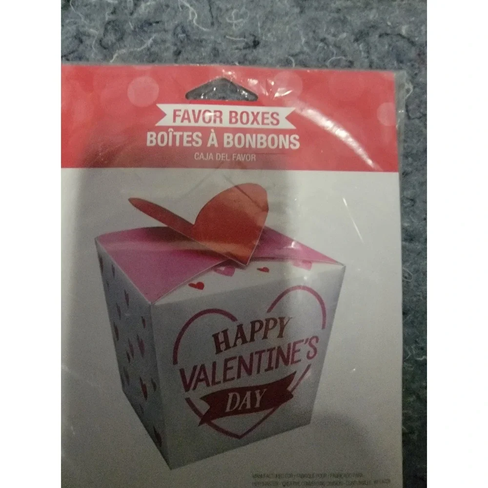 Happy Valenntine's Folding Stiff Paper‎ Boxes  Set of 2
